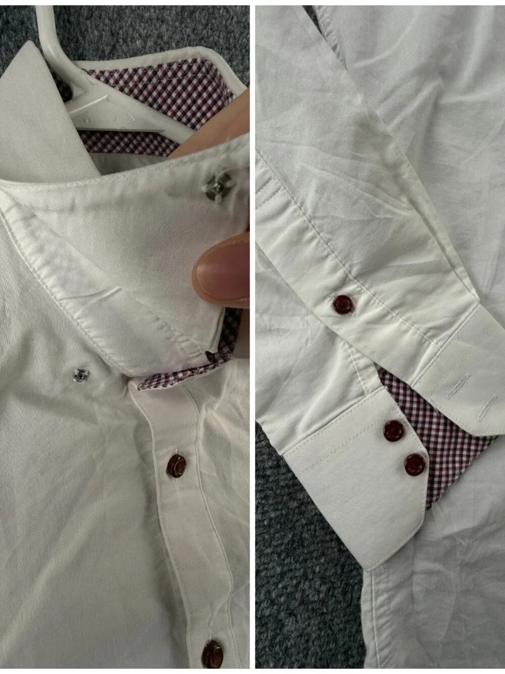Lanvin Collection Button Up Long Sleeve Slim Fit White Size 100 Cotton Blend